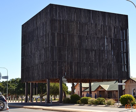 A big wooden box