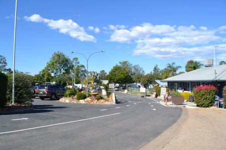 Caravan park at Fairbairn Dam