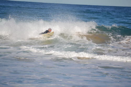 So Allan had the surf to himself