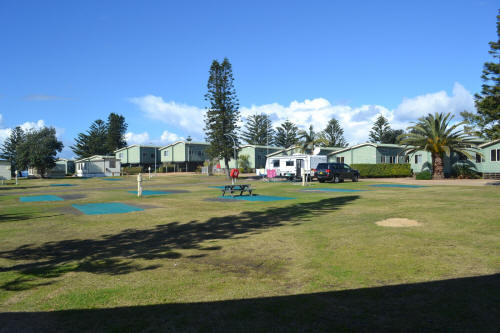 The caravan park was empty